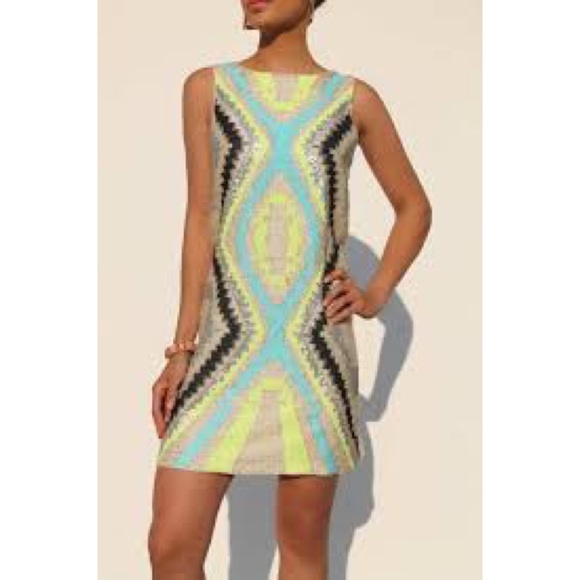Harper | Boho Aztec Beaded Embroidered Shift Dress - Picture 1 of 12
